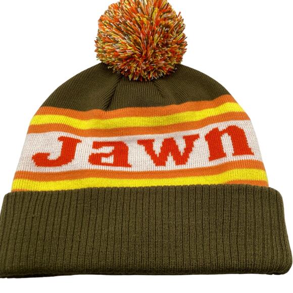 Unbranded Other - Unbranded Brown Philly Jawn Graphic Pompom Beanie Hat Philadelphia Slang Gift
